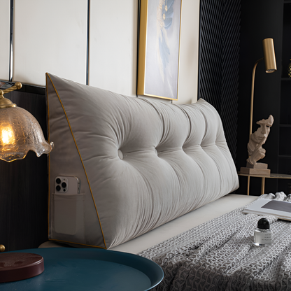 Coussin triangulaire tufté pour le lit, la lecture et la détente