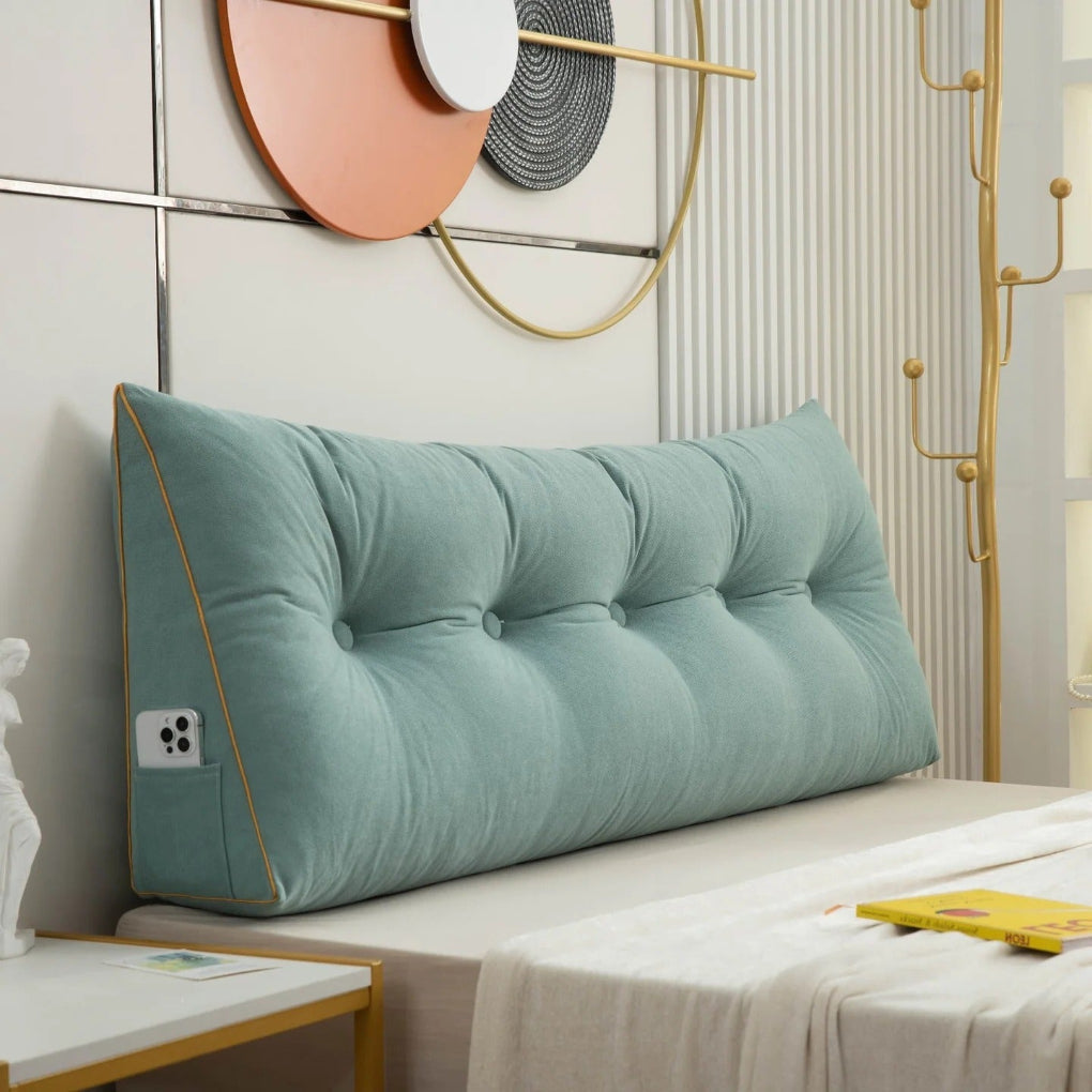 Coussin triangulaire tufté pour le lit, la lecture et la détente