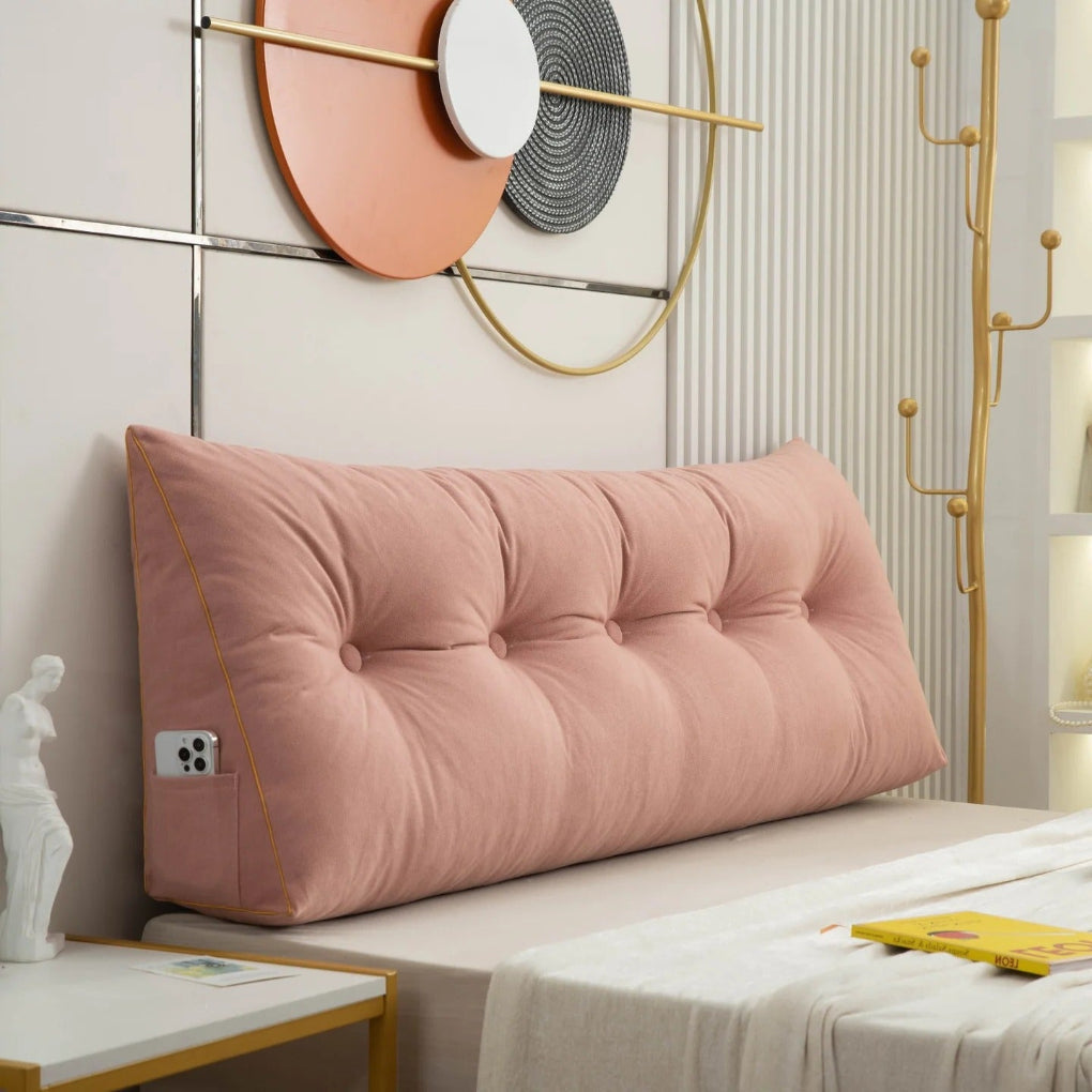 Coussin triangulaire tufté pour le lit, la lecture et la détente