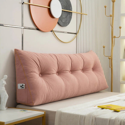 Coussin triangulaire tufté pour le lit, la lecture et la détente