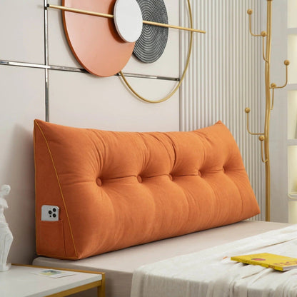 Coussin triangulaire tufté pour le lit, la lecture et la détente