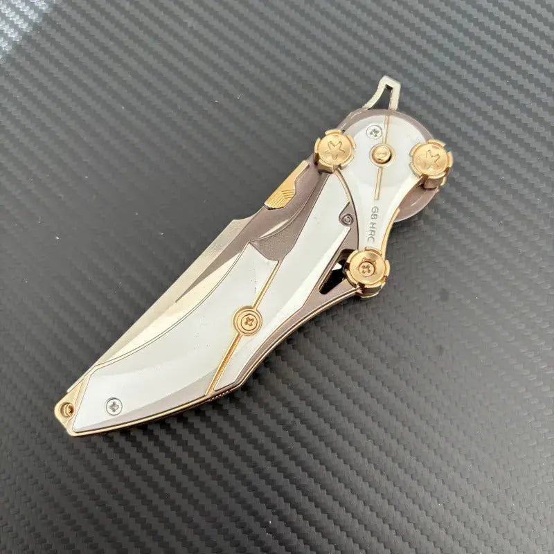 Couteau pliant tout en métal | lame en acier 8Cr13Mov, outil EDC compact
