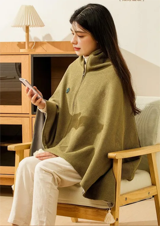 Couverture chauffante portable – plaid de voyage alimenté par USB en polaire à chauffe rapide