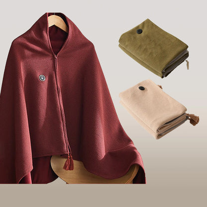 Couverture chauffante portable – plaid de voyage alimenté par USB en polaire à chauffe rapide