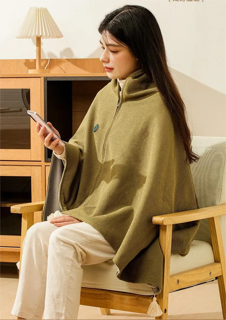 Couverture chauffante portable – plaid de voyage alimenté par USB en polaire à chauffe rapide