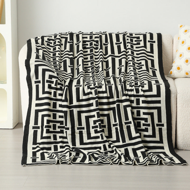 Couverture de confort décorative à motif géométrique moderne pour femme