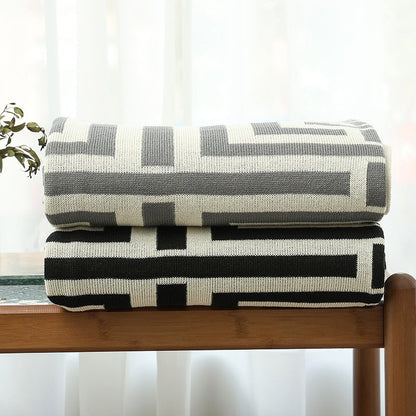 Couverture de confort décorative à motif géométrique moderne pour femme