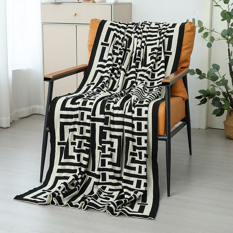 Couverture de confort décorative à motif géométrique moderne pour femme