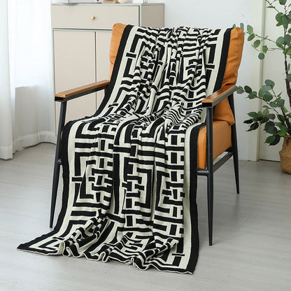 Couverture de confort décorative à motif géométrique moderne pour femme