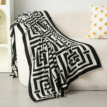 Couverture de confort décorative à motif géométrique moderne pour femme