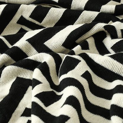 Couverture de confort décorative à motif géométrique moderne pour femme