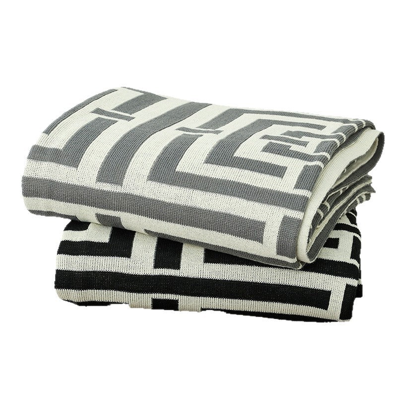 Couverture de confort décorative à motif géométrique moderne pour femme