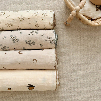 Couverture en coton à motif floral pour femmes