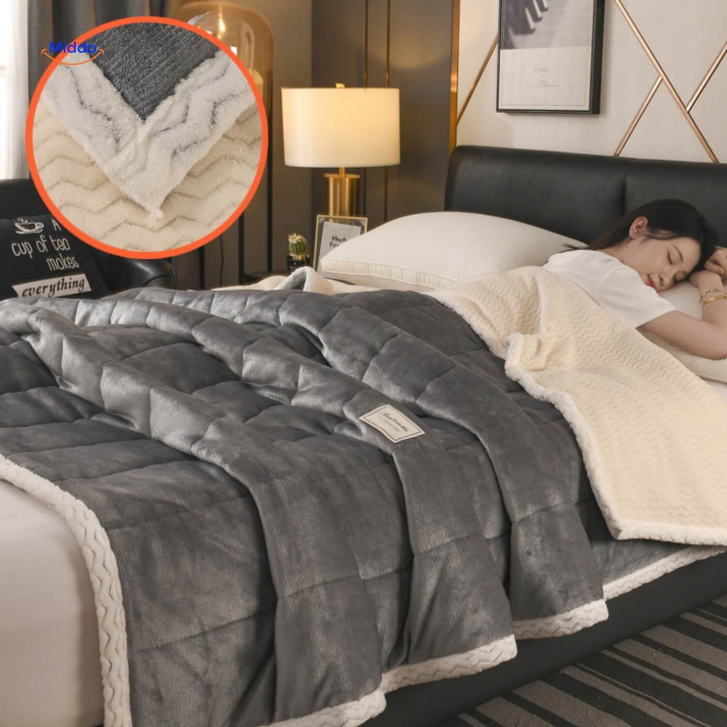 Couverture en laine pelucheuse | chaude et confortable, idéale pour l'hiver