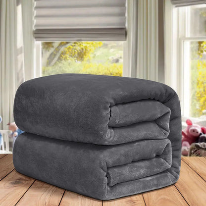 Couverture polaire douce – douillette pour les soirées fraîches – idéale pour une détente au chaud
