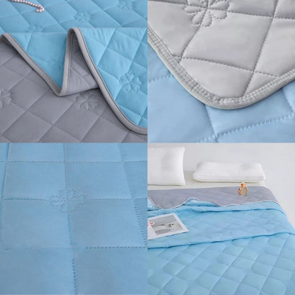 Couverture rafraîchissante – confort immédiat – fibres de soie hypoallergéniques – prévention de la surchauffe – soulagement des sueurs nocturnes pour les peaux sensibles