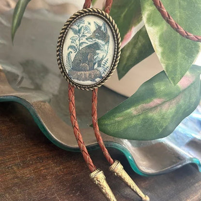 Cravate bolo motif grenouille au banjo