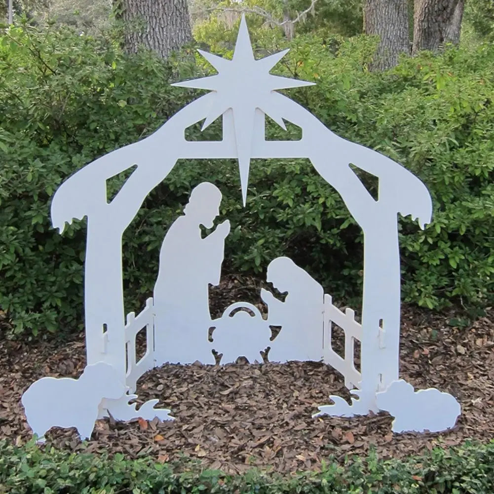 Crèche de Noël d'extérieur résistante aux intempéries – créez une ambiance de Noël magique