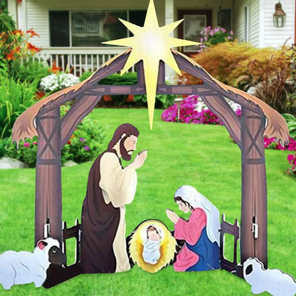 Crèche de Noël d'extérieur résistante aux intempéries – créez une ambiance de Noël magique