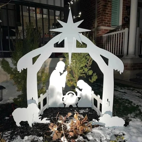 Crèche de Noël d'extérieur résistante aux intempéries – créez une ambiance de Noël magique