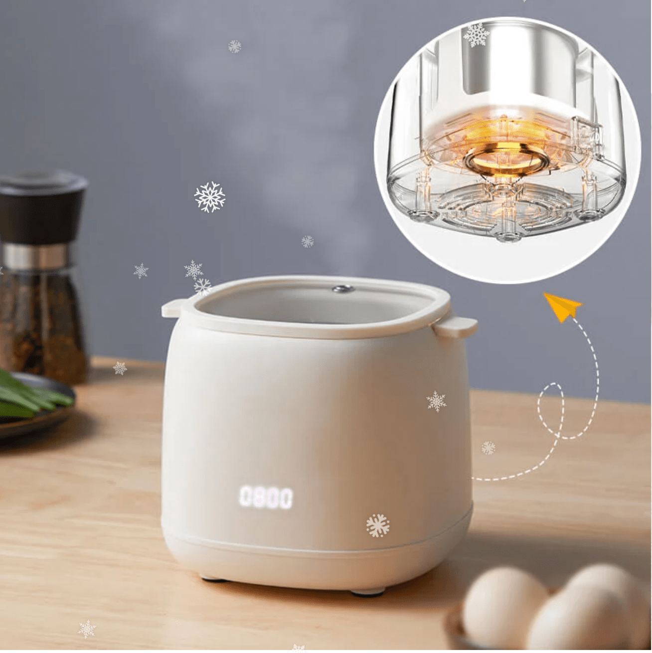 Cuiseur à œufs à 6 programmes – cuisson rapide et précise – parfait pour un usage quotidien