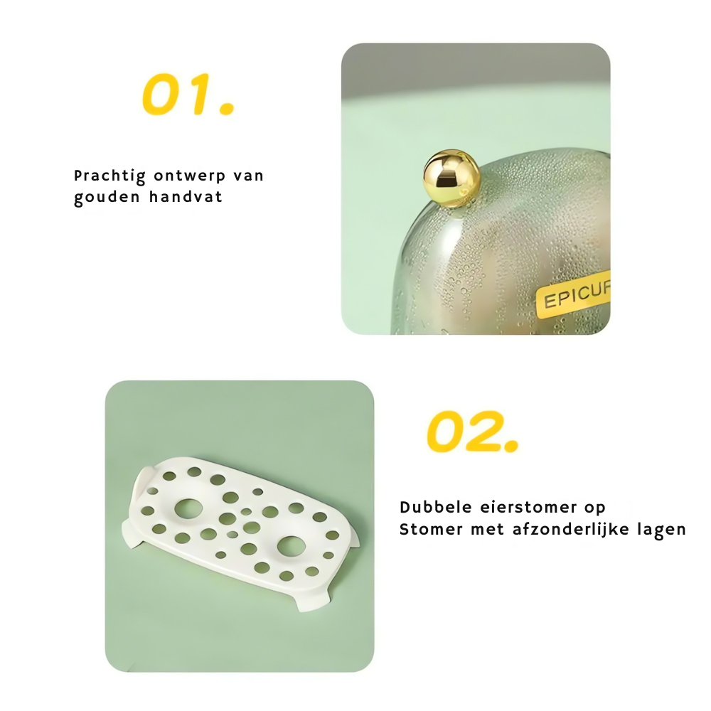 Cuiseur d’œufs électrique compact pour 2 œufs