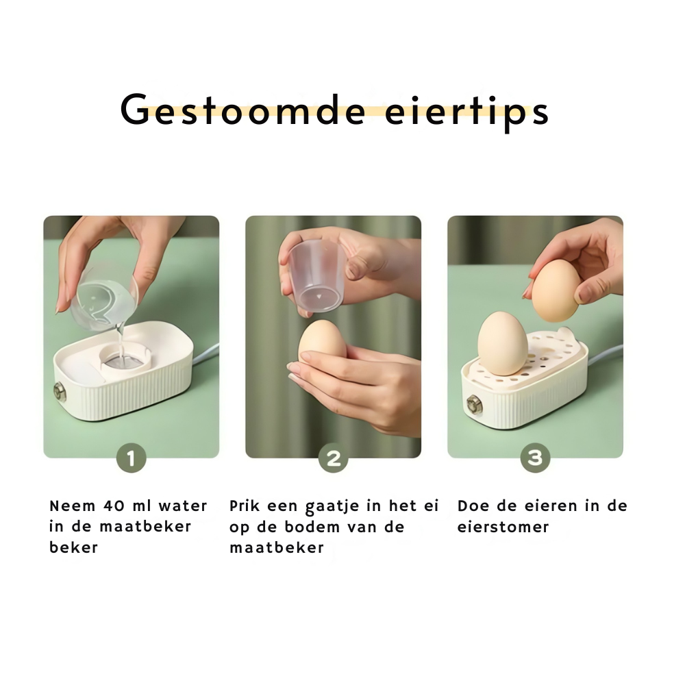 Cuiseur d’œufs électrique compact pour 2 œufs