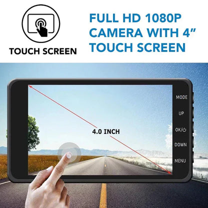 Dashcam avant et arrière sans fil pour voiture avec vision nocturne