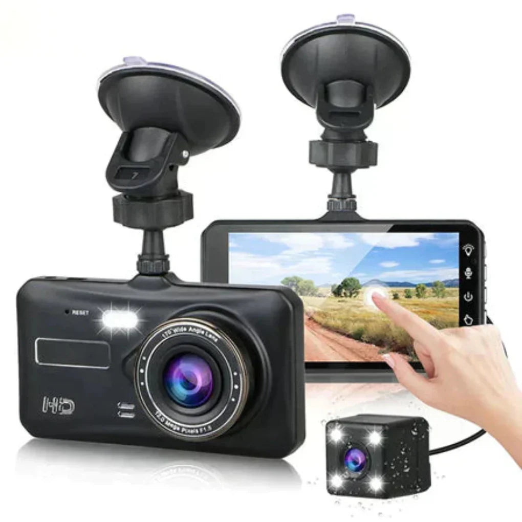 Dashcam double sans fil avec vision nocturne et angle de 170°