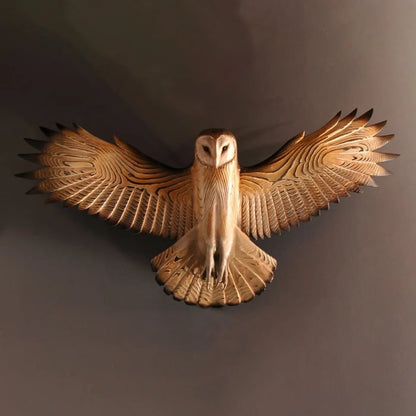Décoration murale en bois – chouette Majestic
