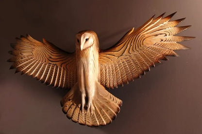 Décoration murale en bois – chouette Majestic