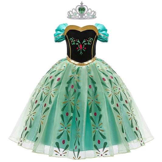 Déguisement de princesse Anna La Reine des Neiges pour filles (3-10 ans)