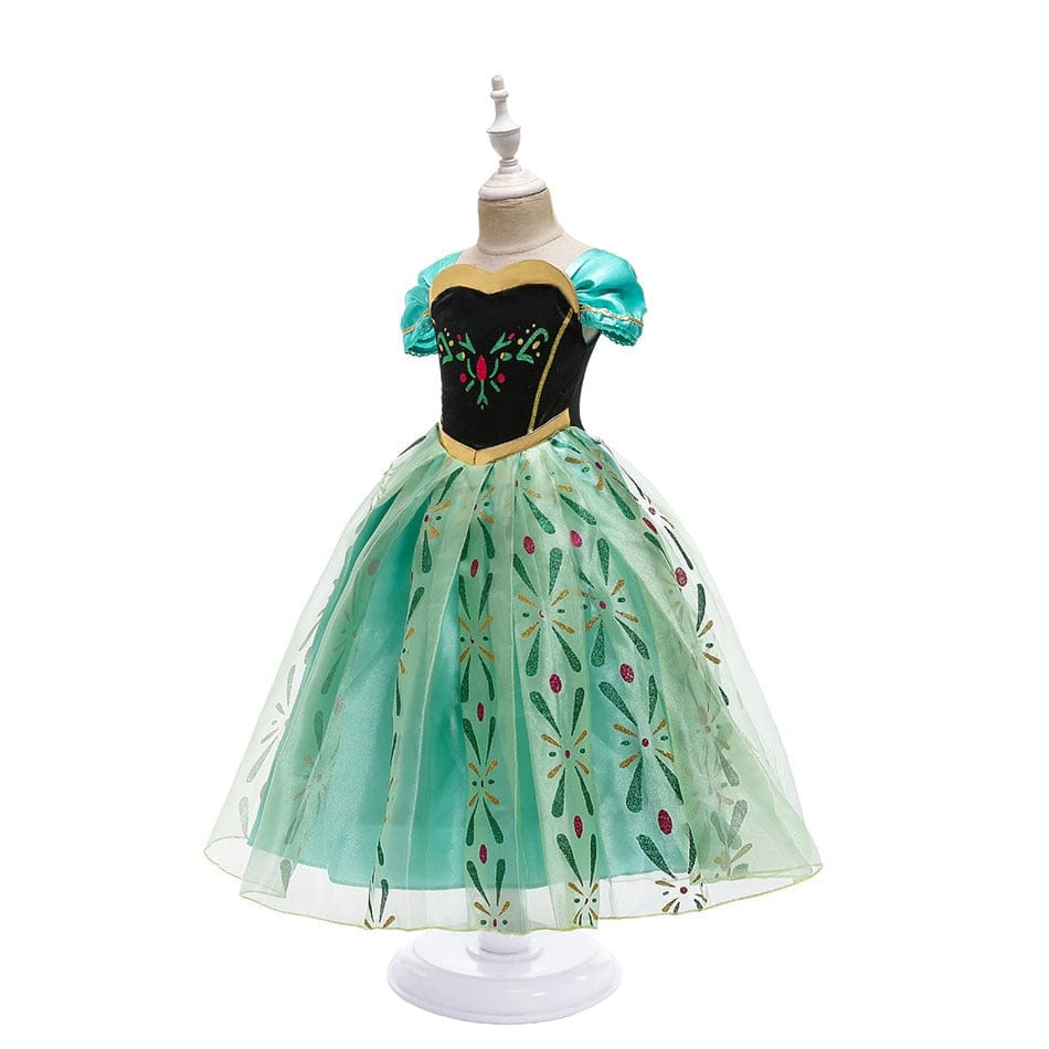 Déguisement de princesse Anna La Reine des Neiges pour filles (3-10 ans)