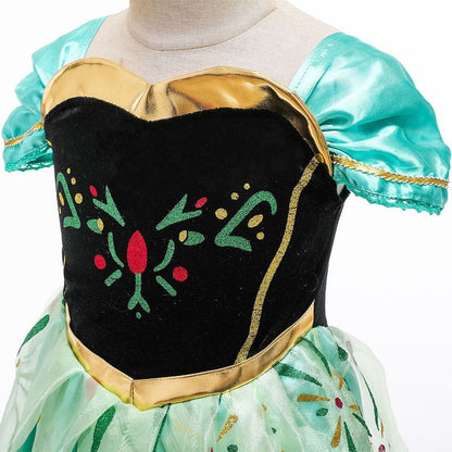 Déguisement de princesse Anna La Reine des Neiges pour filles (3-10 ans)