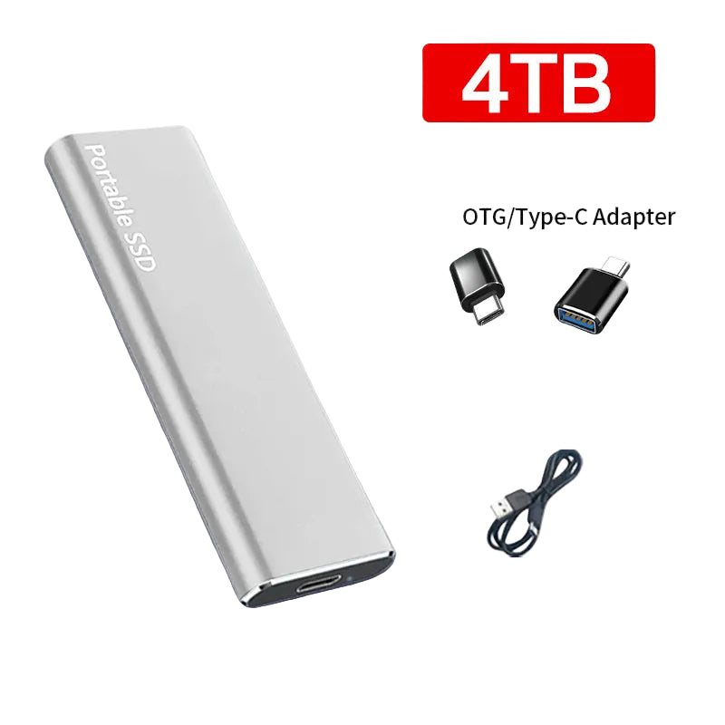 Disque dur externe 4 To USB‑C stockage de données portable