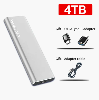 Disque SSD externe portable USB‑C 4 To pour PC et Mac