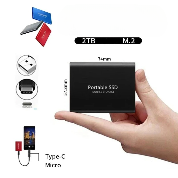 Disque SSD portable haute vitesse au format compact
