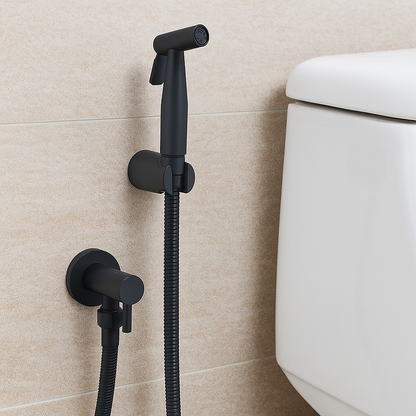 Douchette WC en acier inoxydable – montage mural avec jet réglable