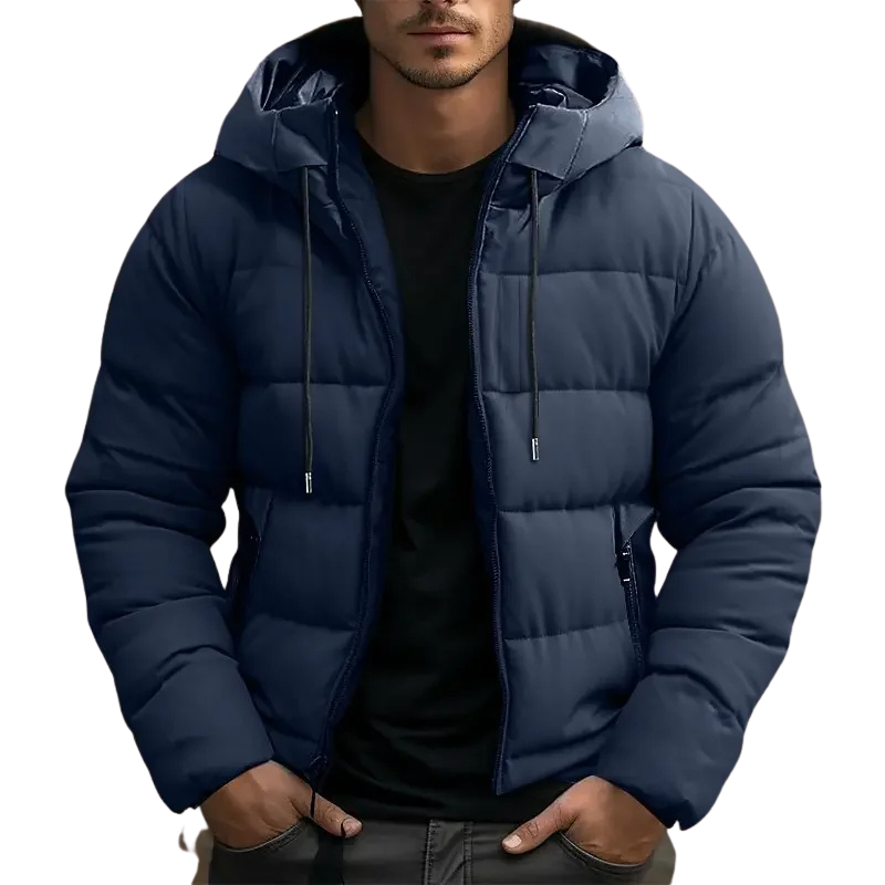 Doudoune d’hiver à capuche chaude pour homme
