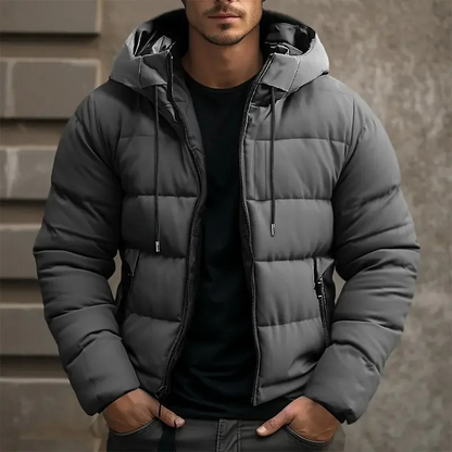 Doudoune d’hiver à capuche chaude pour homme