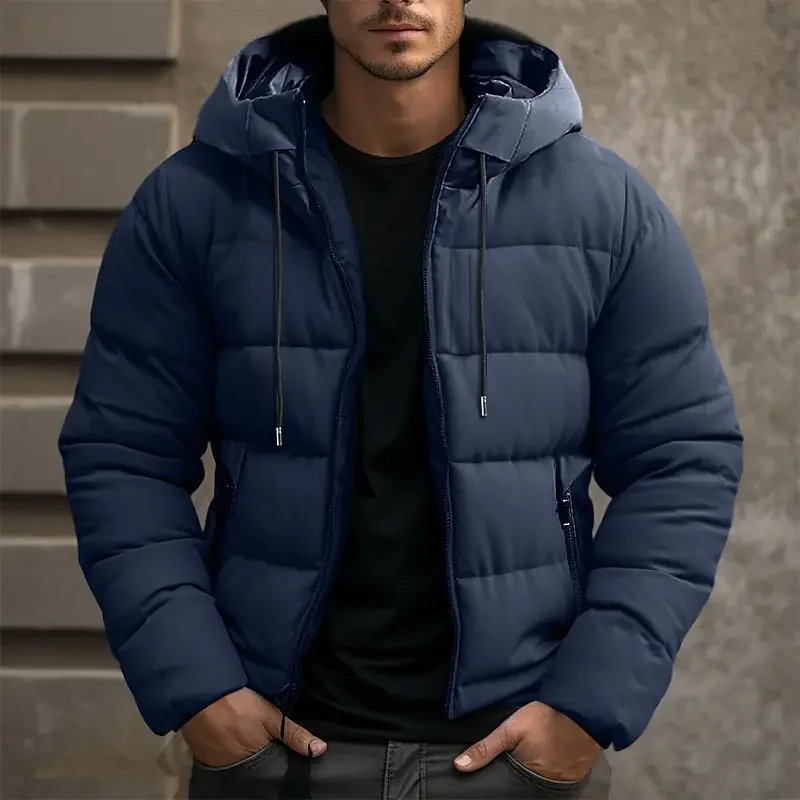 Doudoune d’hiver à capuche chaude pour homme
