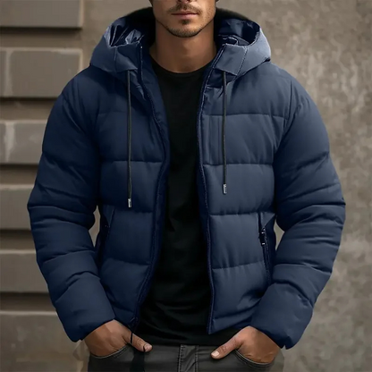Doudoune d’hiver à capuche chaude pour homme
