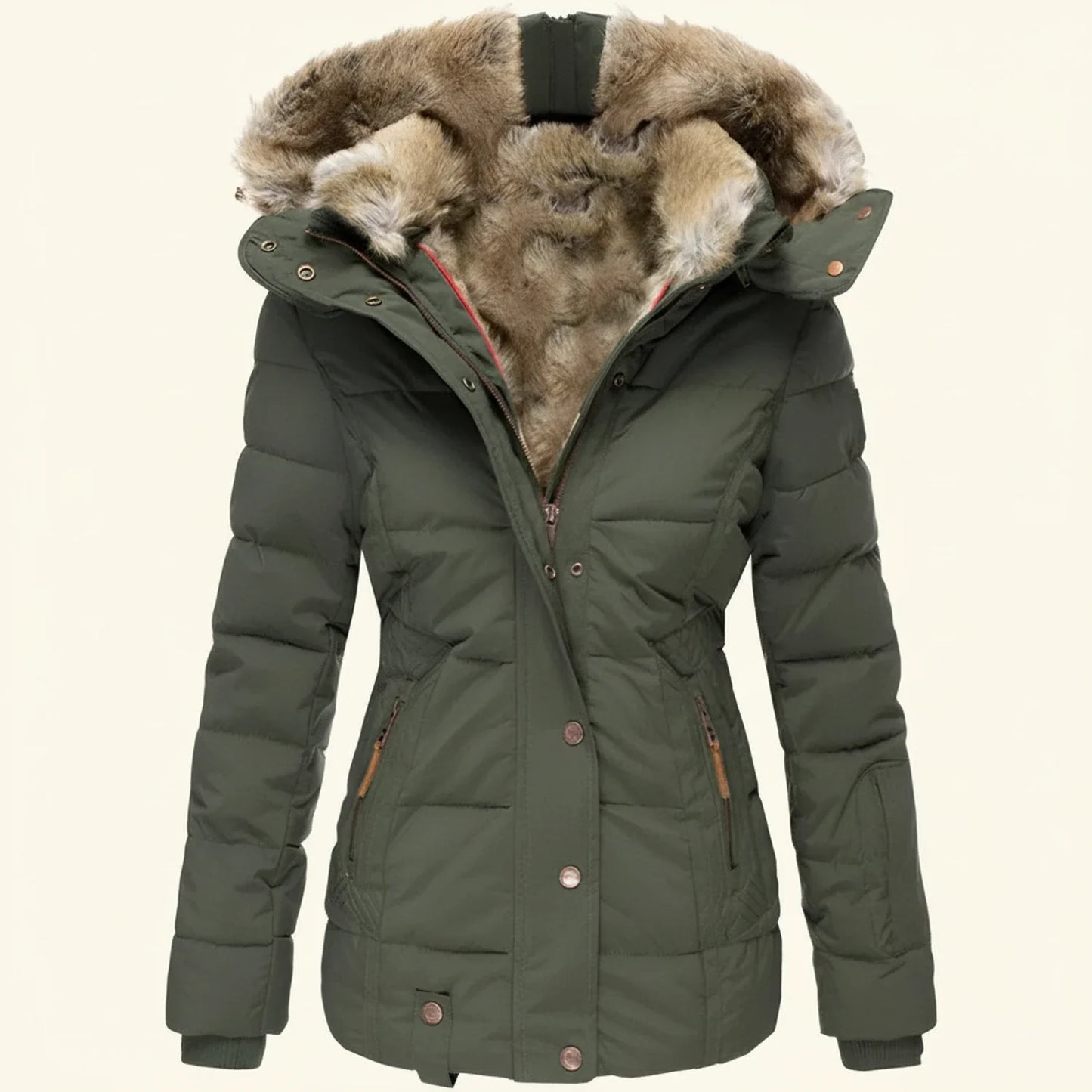 Doudoune d’hiver à capuche pour femme
