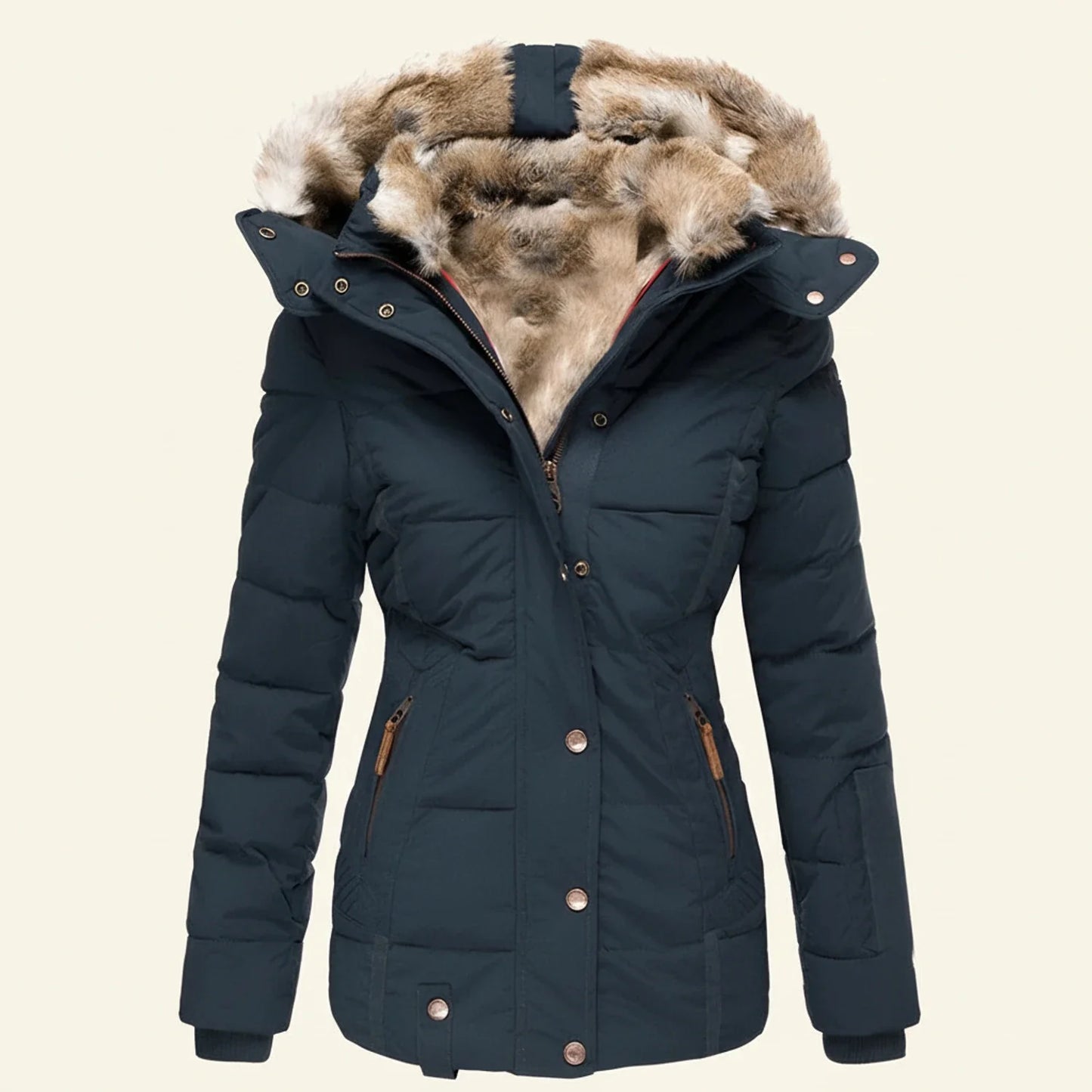 Doudoune d’hiver à capuche pour femme