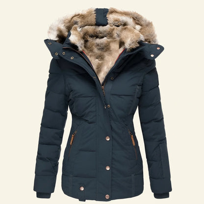 Doudoune d’hiver à capuche pour femme