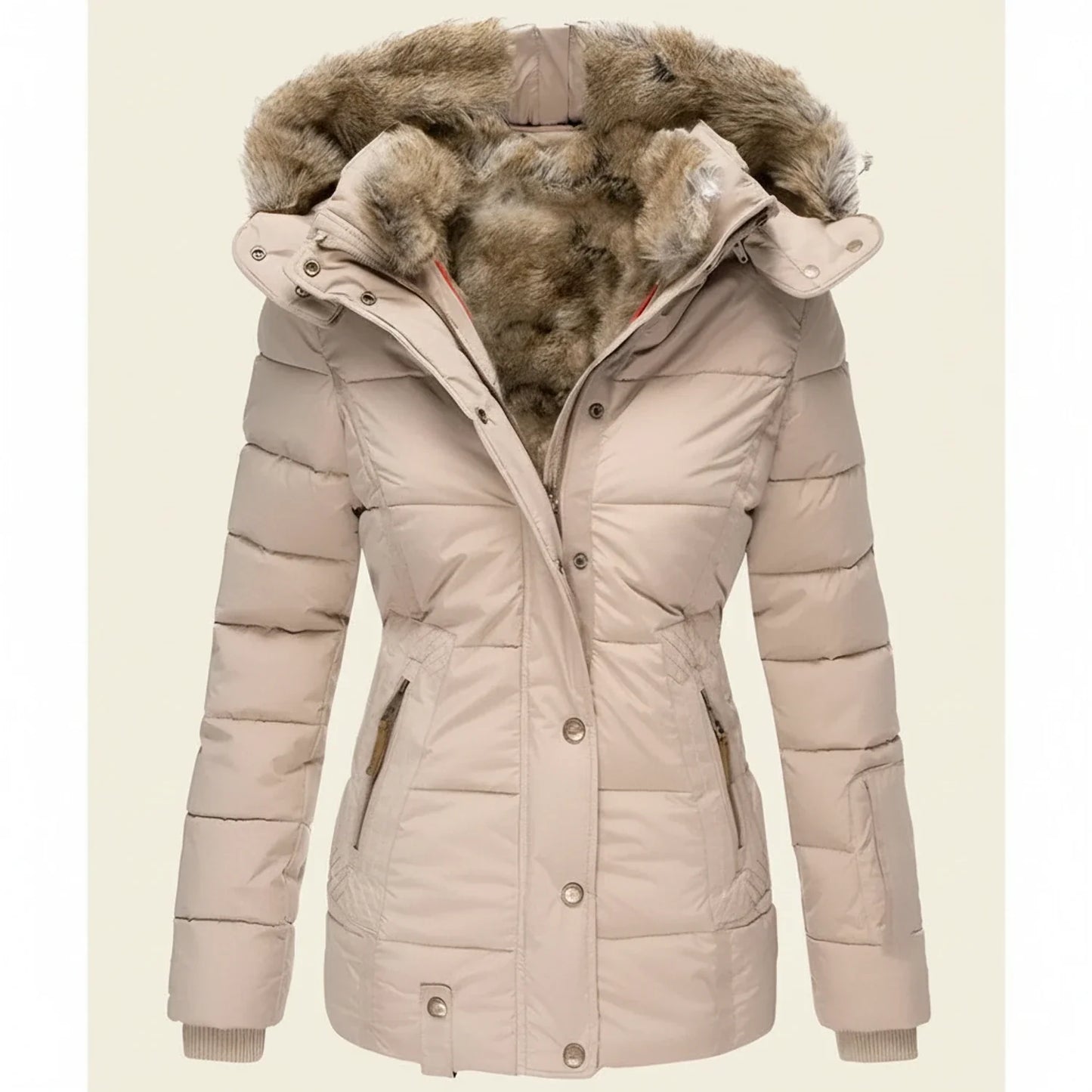 Doudoune d’hiver à capuche pour femme