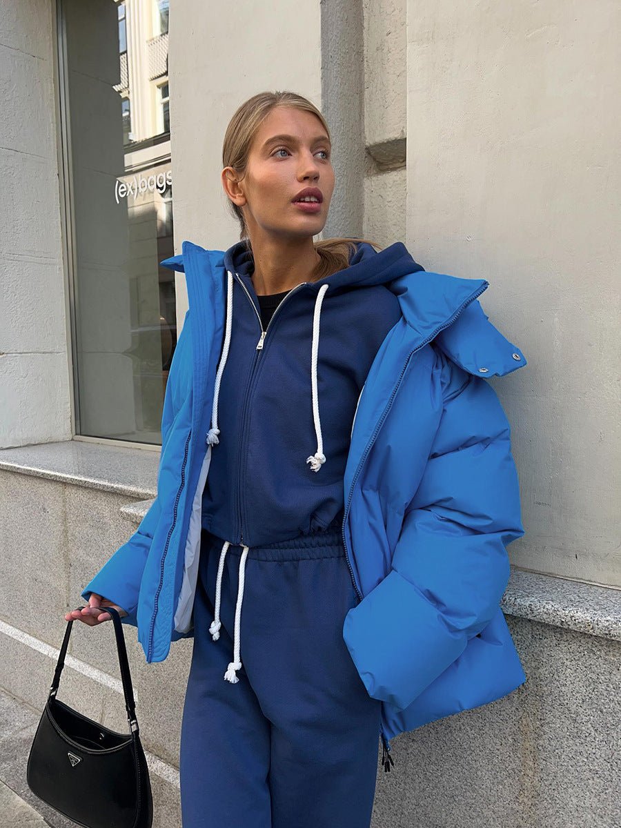 Doudoune d’hiver à capuche pour femme
