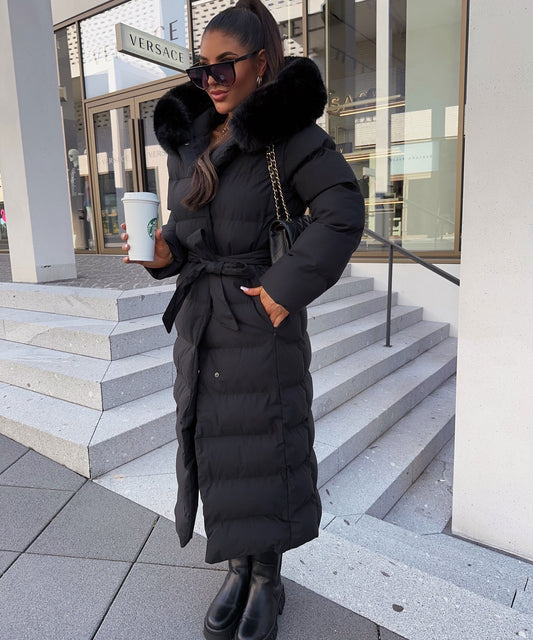 Doudoune d’hiver femme ceinturée