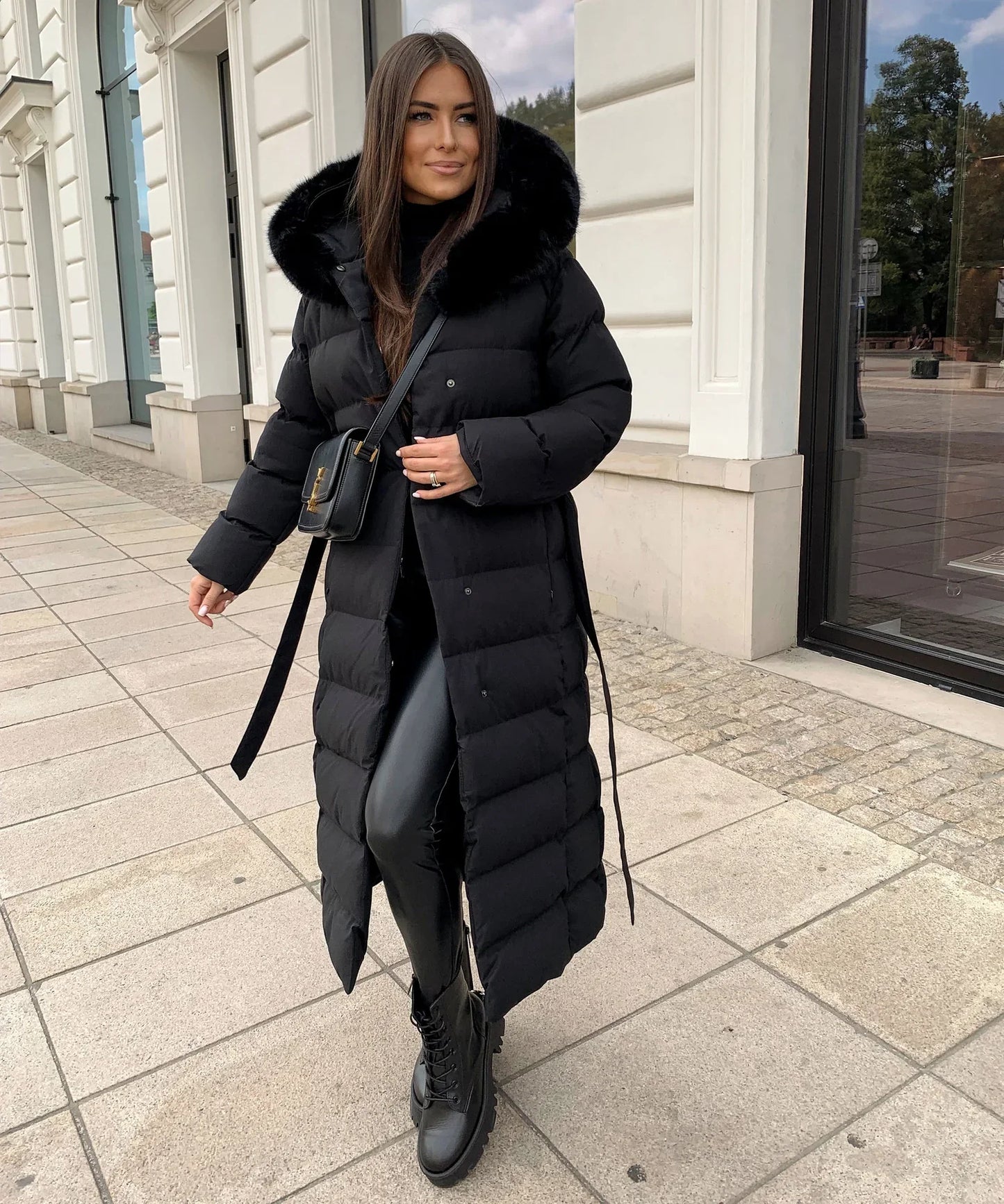 Doudoune d’hiver femme ceinturée