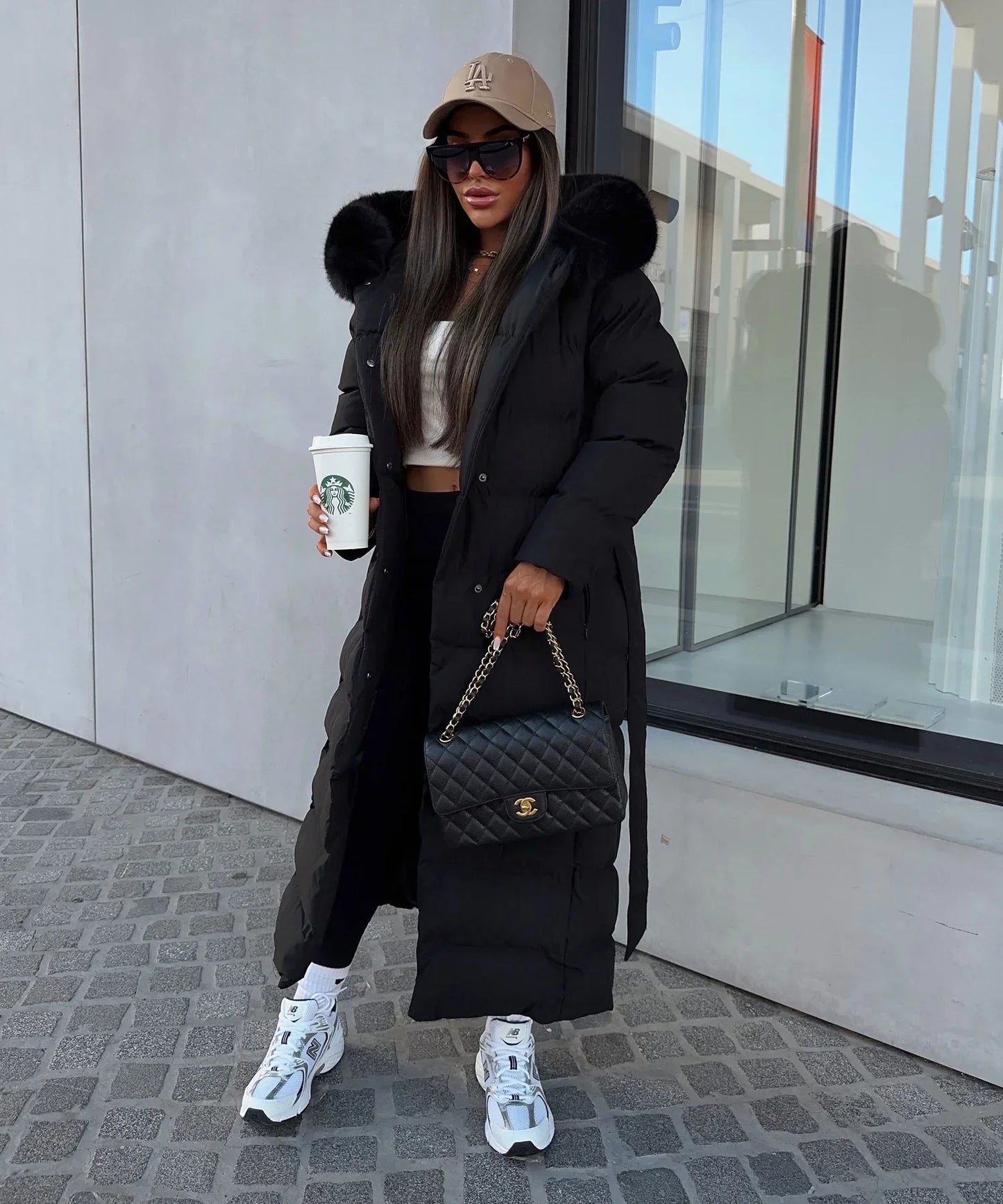 Doudoune d’hiver femme ceinturée